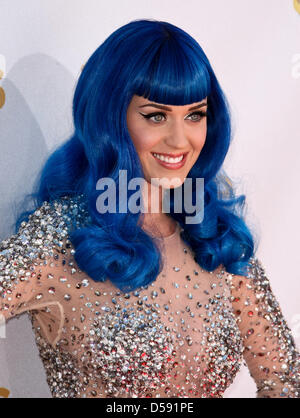 US singer Katy Perry arrives for the 2010 MTV Movie Awards at Gibson Amphitheatre at Universal Studies in Universal City, California, USA, 06 June 2010. The movies are nominated by producers and executives from MTV and the winners are chosen on-line by the general public. Photo: Hubert Boesl Stock Photo
