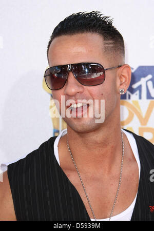 Actor Mike 'The Situation' Sorrentino arrives for the 2010 MTV Movie Awards at Gibson Amphitheatre at Universal Studies in Universal City, California, USA, 06 June 2010. The movies are nominated by producers and executives from MTV and the winners are chosen on-line by the general public. Photo: Hubert Boesl Stock Photo
