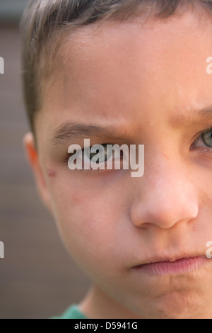 angry young boy Stock Photo