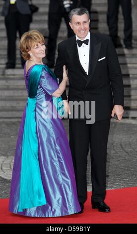 Prince Radu Duda of Romania (R) and Princess Margareta arrive at the Riksdag (Swedish Parliament) gala performance at the Stockholm Concert Hall in Stockholm, Sweden, 18 June 2010. The royal wedding of Crown Princess Victoria of Sweden and Daniel Westling will take place on 19 June 2010 in Stockholm. PHOTO: PATRICK VAN KATWIJK Stock Photo