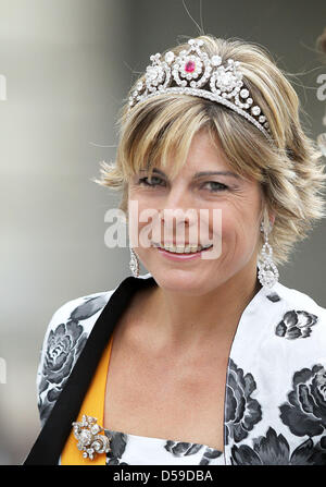 Princess Laurentien of the Netherlands arrives for the wedding of Crown Princess Victoria of Sweden and Daniel Westling in Stockholm, Sweden, 19 June 2010. Photo: Albert Nieboer (NETHERLANDS OUT) Stock Photo