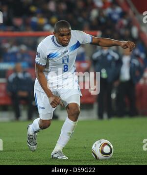 Honduras's Wilson Palacios during the 2010 FIFA World Cup group H match between Spain and Honduras at Ellis Park Stadium in Johannesburg, South Africa 21 June 2010. Photo: Achim Scheidemann - Please refer to http://dpaq.de/FIFA-WM2010-TC Stock Photo