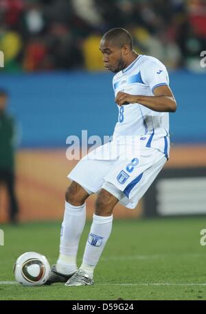 Honduras's Wilson Palacios during the 2010 FIFA World Cup group H match between Spain and Honduras at Ellis Park Stadium in Johannesburg, South Africa 21 June 2010. Photo: Achim Scheidemann - Please refer to http://dpaq.de/FIFA-WM2010-TC Stock Photo