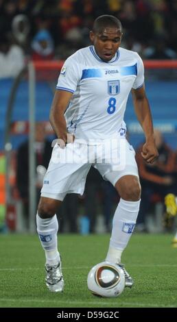 Honduras' Wilson Palacios during the 2010 FIFA World Cup group H match between Spain and Honduras at Ellis Park Stadium in Johannesburg, South Africa 21 June 2010. Photo: Achim Scheidemann - Please refer to http://dpaq.de/FIFA-WM2010-TC Stock Photo