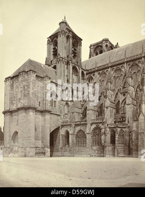 Bourges Cathedral, Side View Stock Photo