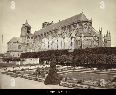 Bourges Cathedral, Perspective View Stock Photo