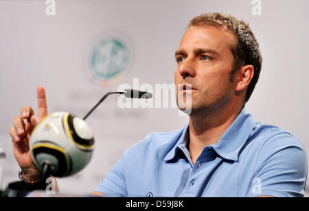 Assistant coach Hans-Dieter Flick during a press conference of the German team at the Velmore Grand Hotel in Erasmia near Pretoria, 24 June 2010. Photo: Bernd Weissbrod Stock Photo
