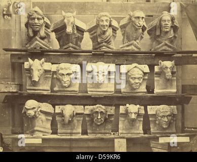 Collection of Grotesques from Reims, France Stock Photo