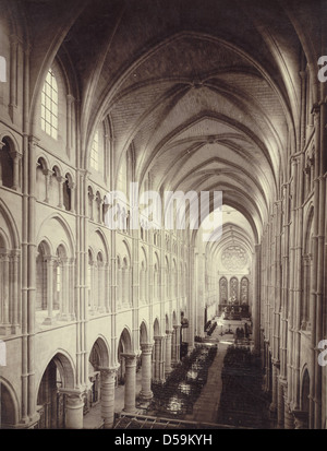 Cathedral of Laon, Nave (Interior) Stock Photo