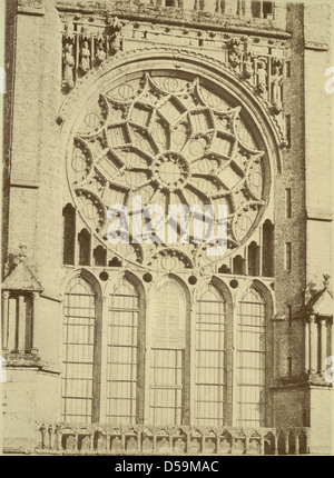 Chartres Cathedral. Rose Window of the North Transept Stock Photo