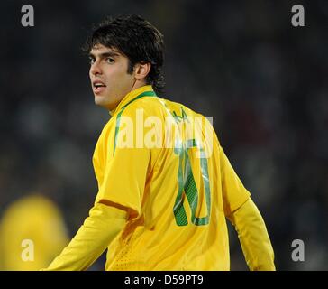 Brazil's Kaka during the 2010 FIFA World Cup Round of Sixteen match between Brazil and Chile at the Ellis Park Stadium in Johannesburg, South Africa 28 June 2010. Photo: Marcus Brandt dpa - Please refer to http://dpaq.de/FIFA-WM2010-TC Stock Photo