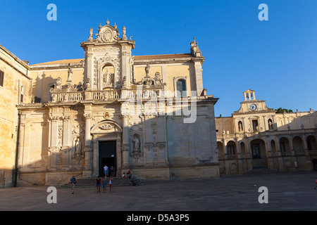 Cathedral Duomo di Lecce Piazza del Duomo Lecce Puglia Italy Stock Photo