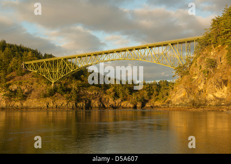 Deception Pass Bridge, Deception Pass State Park, Whidbey island, Washington Stock Photo
