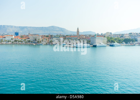 SPLIT, CROATIA - JULY 6, 2012 - View of the port of Split on July 6, 2012 in Split, Croatia. Stock Photo