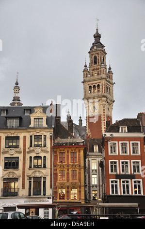 Historical Buildings in the city of Lille. In the nord of France. Lille was cultural capital of Europe in 2004. Stock Photo