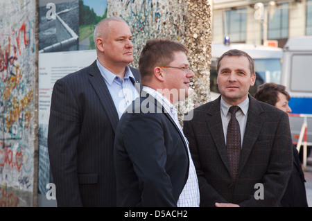 Berlin, Germany, Holger Apfel, left, and Udo Pastörs, both NPD Stock Photo