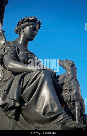 Angel figure on the Daniel O'Connell monument in O'Connell Street Dublin Ireland Stock Photo