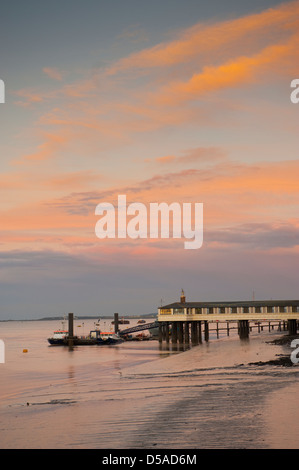 Sunset on the river Thames at Gravesend Stock Photo