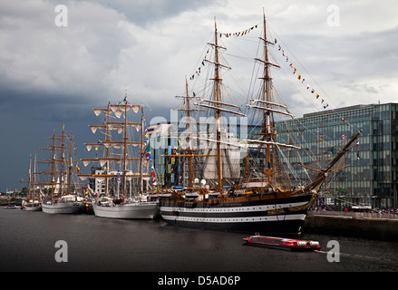 Amerigo Vespucci,Tall Ship  Dublin Docks, Ireland 2012 Stock Photo