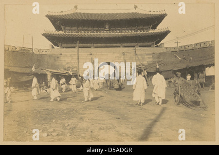 This historical image depicts Seoul, South Korea in 1949, shortly after ...
