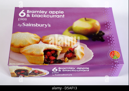 Sainsbury's Bramley apple & blackcurrant pies Stock Photo