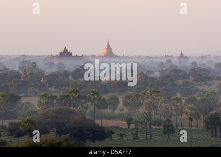 Aerial views of Bagan Myanmar Stock Photo