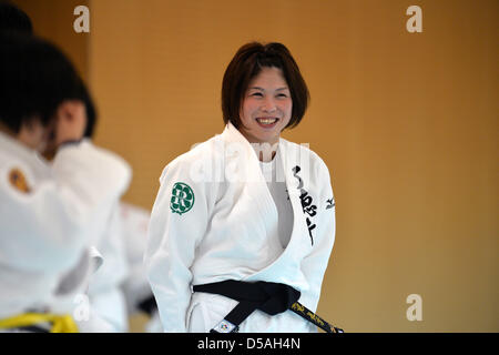 Tokyo, Japan. 27th March 2013. Tomoko Fukimi (JPN), MARCH 27, 2013 - Judo : Japan women's team training session at Ajinomoto National training center, Tokyo, Japan. (Photo by Jun Tsukida/AFLO SPORT/Alamy Live News) Stock Photo