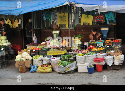 Food market, Vanadzor, Armenia Stock Photo