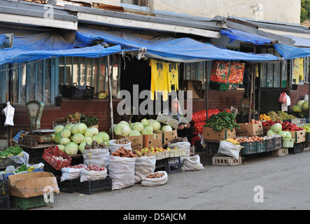 Food market, Vanadzor, Armenia Stock Photo