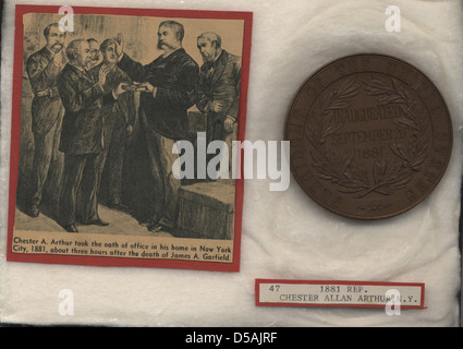 Arthur Inauguration Commemorative Items Stock Photo