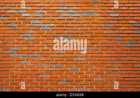 Simple red and black brick wall Stock Photo