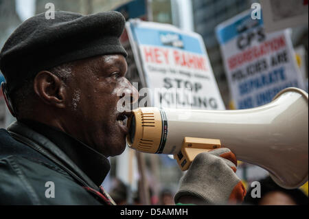 Chicago, USA. 27th March, 2013. Students, parents, and teachers rally in downtown Chicago in opposition of the closing of 53 Chicago public schools. Credit: Max Herman / Alamy Live News Stock Photo