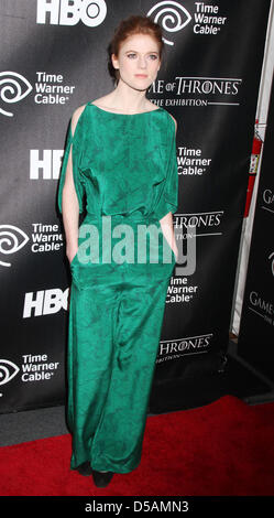 New York, USA. 27th March 2013. Actress ROSE LESLIE attends the opening the installation of 'Game of Thrones: The Exhibition' held in midtown Manhattan. (Credit Image: Credit:  Nancy Kaszerman/ZUMAPRESS.com/Alamy Live News) Stock Photo