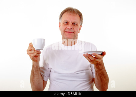 Man with a coffee cup Stock Photo