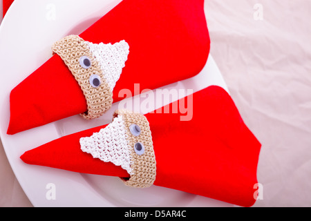 Christmas napkin holder Stock Photo