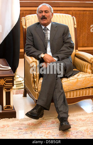 The President of the Republic of Yemen, Ali Abdullah Salih in Sanaa, Yemen, 11 January 2010. He is one of the longest serving heads of state in the world. Photo: ARNO BURGI Stock Photo