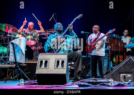 Jly 12, 2012 - The legend of blues B.B.King performs at Ippodromo del Galoppo, Milan, Italy Stock Photo