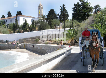 View on Saint Nikolaos cathedral on the island of  Spetses, Greece, 23 August 2010. The wedding of Prince Nicholas of Greece and his fiancee Tatiana Blatnik takes place on 25 August. Photo: Albert Nieboer (NETHERLANDS OUT) Stock Photo