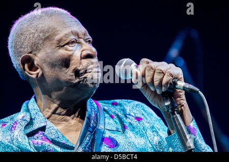 Jly 12, 2012 - The legend of blues B.B.King performs at Ippodromo del Galoppo, Milan, Italy Stock Photo