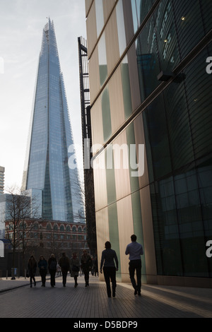 A view of the Shard from More London Place near Tooley Street looking west Stock Photo