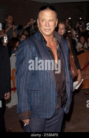 Actor Mickey Rourke attends the premiere of 'Passion Play' during the Toronto International Film Festival 2010 at Hotel Hyatt Regency in Toronto, Canada, 10 September 2010. Photo: Hubert Boesl Stock Photo