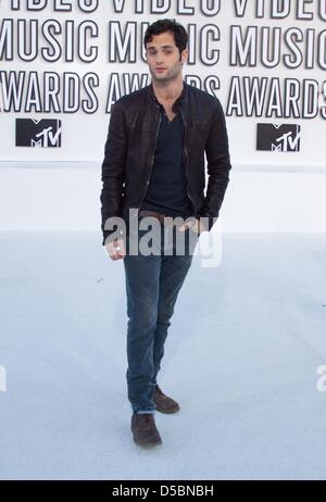 Actor Penn Badgley attends in the press room of the 2010 MTV Video Music Awards at the Nokia Theatre in Los Angeles, USA, 12 September 2010. Photo: Hubert Boesl Stock Photo