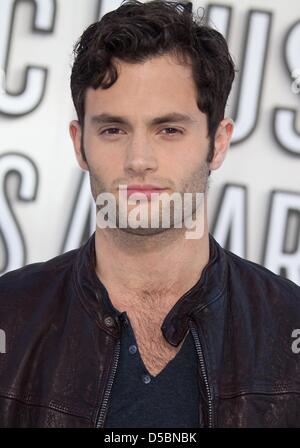 Actor Penn Badgley attends in the press room of the 2010 MTV Video Music Awards at the Nokia Theatre in Los Angeles, USA, 12 September 2010. Photo: Hubert Boesl Stock Photo