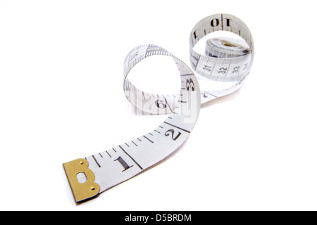Measuring tape isolated on white background Stock Photo