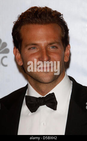 US actor Bradley Cooper poses in the pressroom of the 67th Annual Golden Globes Awards presented by the Hollywood Foreign Press Association at Hotel Beverly Hilton in Beverly Hills, Los Angeles, USA, 17 January 2010. Photo: Hubert Boesl Stock Photo