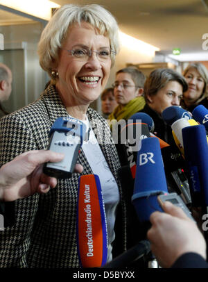 Susanne Kastner, chairwoman of German Bundestag's enquiry board on disputed German-ordered airstrike in Afghanistan, smiles after the board met in Paul Loebe House in Berlin, Germany, 21 January 2010. Following the constituing hearing, a non-public hearing shall determine the modus operandi. Some 100 motions to take evidence were filed, 40 witnesses are to be heared. Photo: WOLFGNA Stock Photo