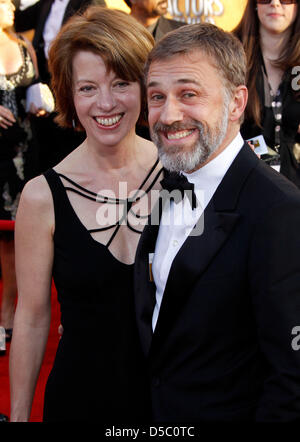 Austrian actor Christoph Waltz (R) and his partner Judith Holste (L) attend the 16th Annual Screen Actor's Guild (SAG) Awards at the Shrine Auditorium in Los Angeles, California, USA, 23 January 2010. The Screen Actors Guild honours excellence in five film and eight prime time television categories. Photo: Hubert Boesl Stock Photo