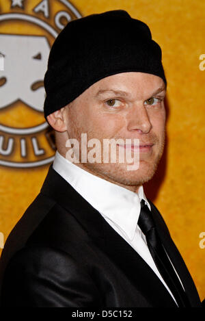 US actor Michael C. Hall poses in the press room at the 16th Annual Screen Actor's Guild (SAG) Awards at the Shrine Auditorium in Los Angeles, California, USA, 23 January 2010. The Screen Actors Guild honours excellence in five film and eight prime time television categories. Photo: Hubert Boesl Stock Photo