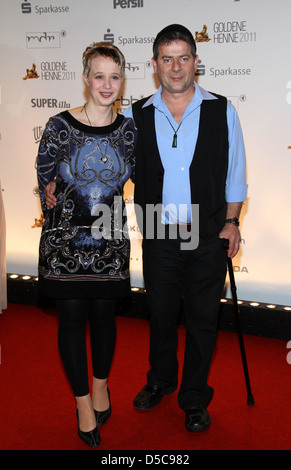 Michael Hirte and Jenny at the award show 'Goldene Henne' at Stage-Theater at Potsdamer Platz. Berlin, Germany - 28.09.2011. Stock Photo