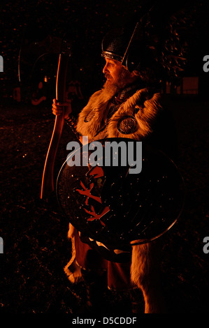 Up Helly Aa 2013 Europe's largest fire festival held in Lerwick the capital of Shetland Scotland UK Stock Photo